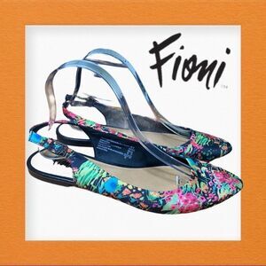Fioni Tropical Multi-color Slingback Sandals 9